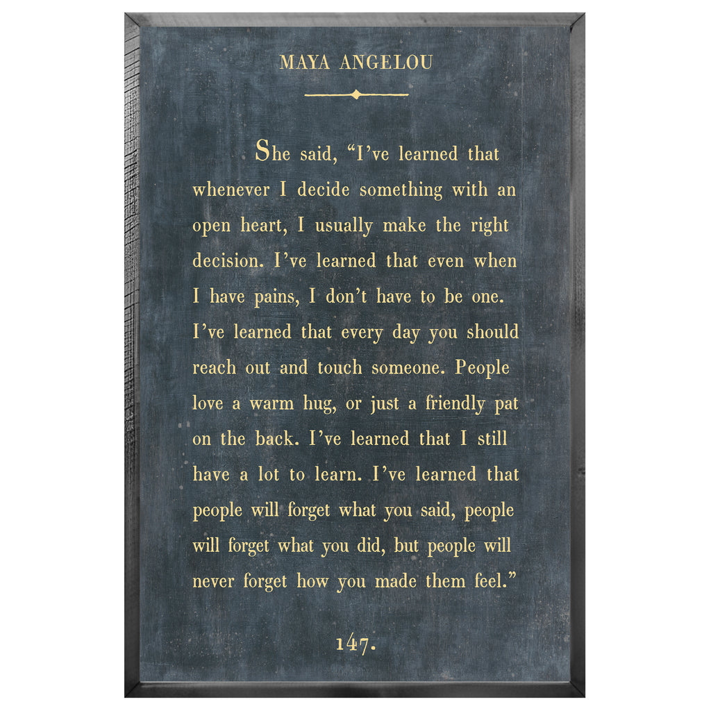 Maya Angelou Art Print - Book Collection