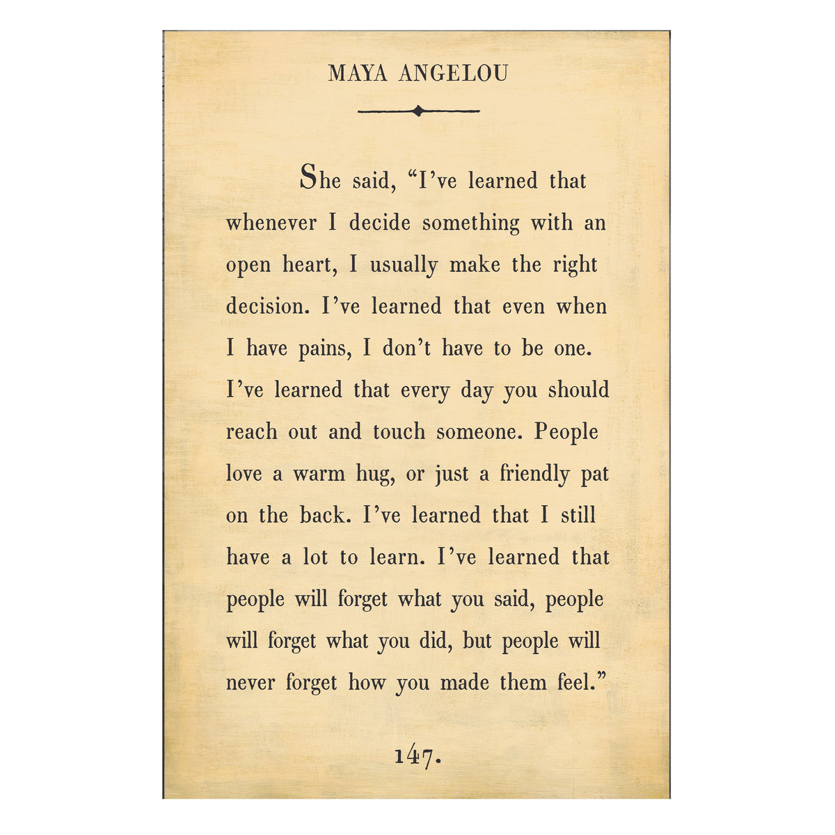 Maya Angelou Art Print - Gallery Wrap