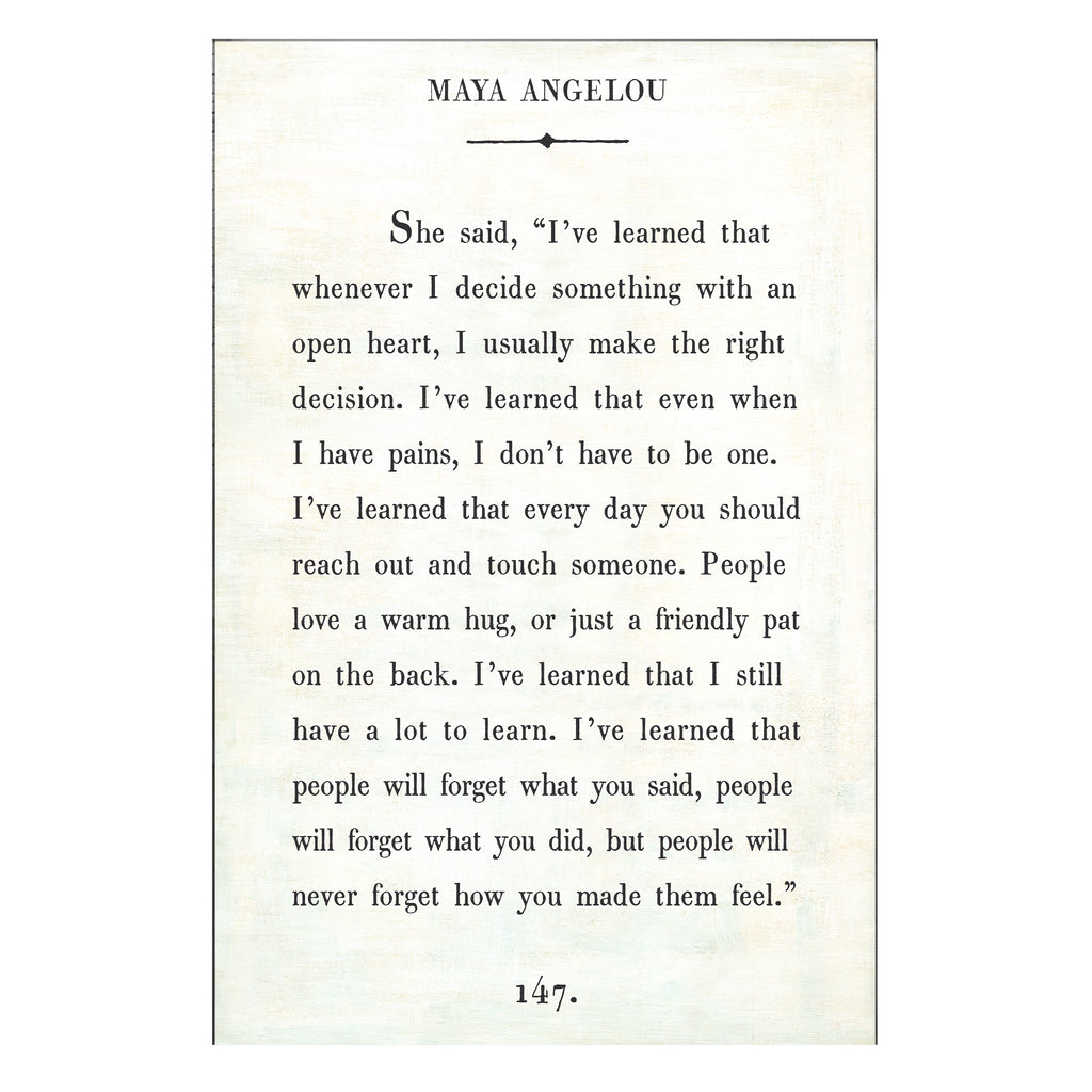 Maya Angelou Art Print - Gallery Wrap