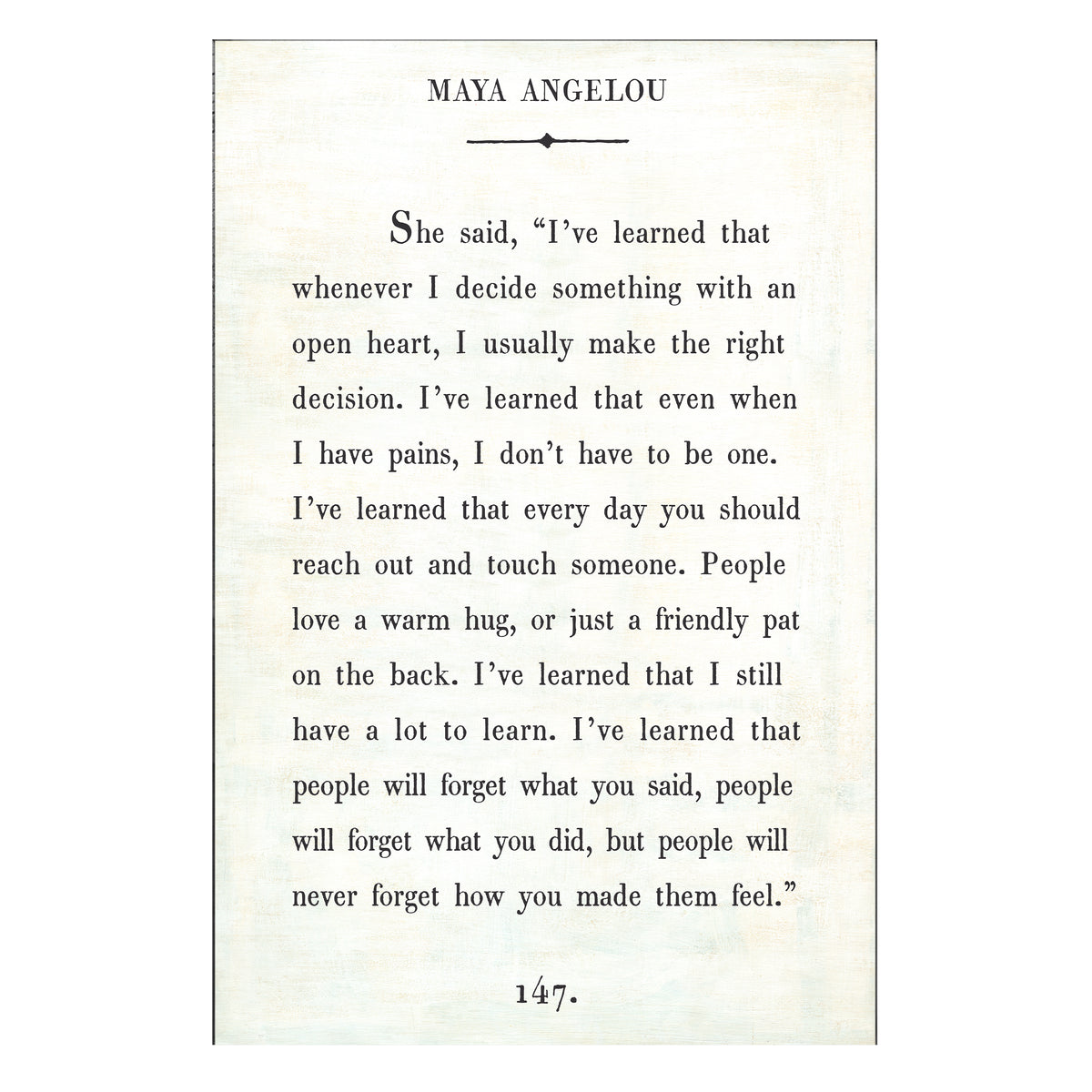 Maya Angelou Art Print - Gallery Wrap