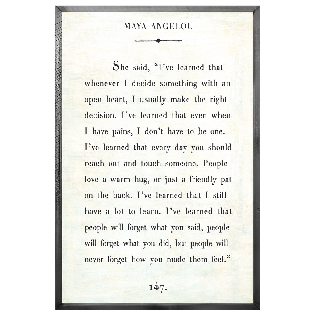 Maya Angelou Art Print - Book Collection