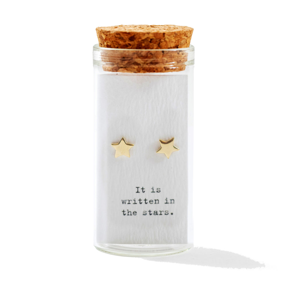 Message in a Bottle Earring Collection - Gold Stars