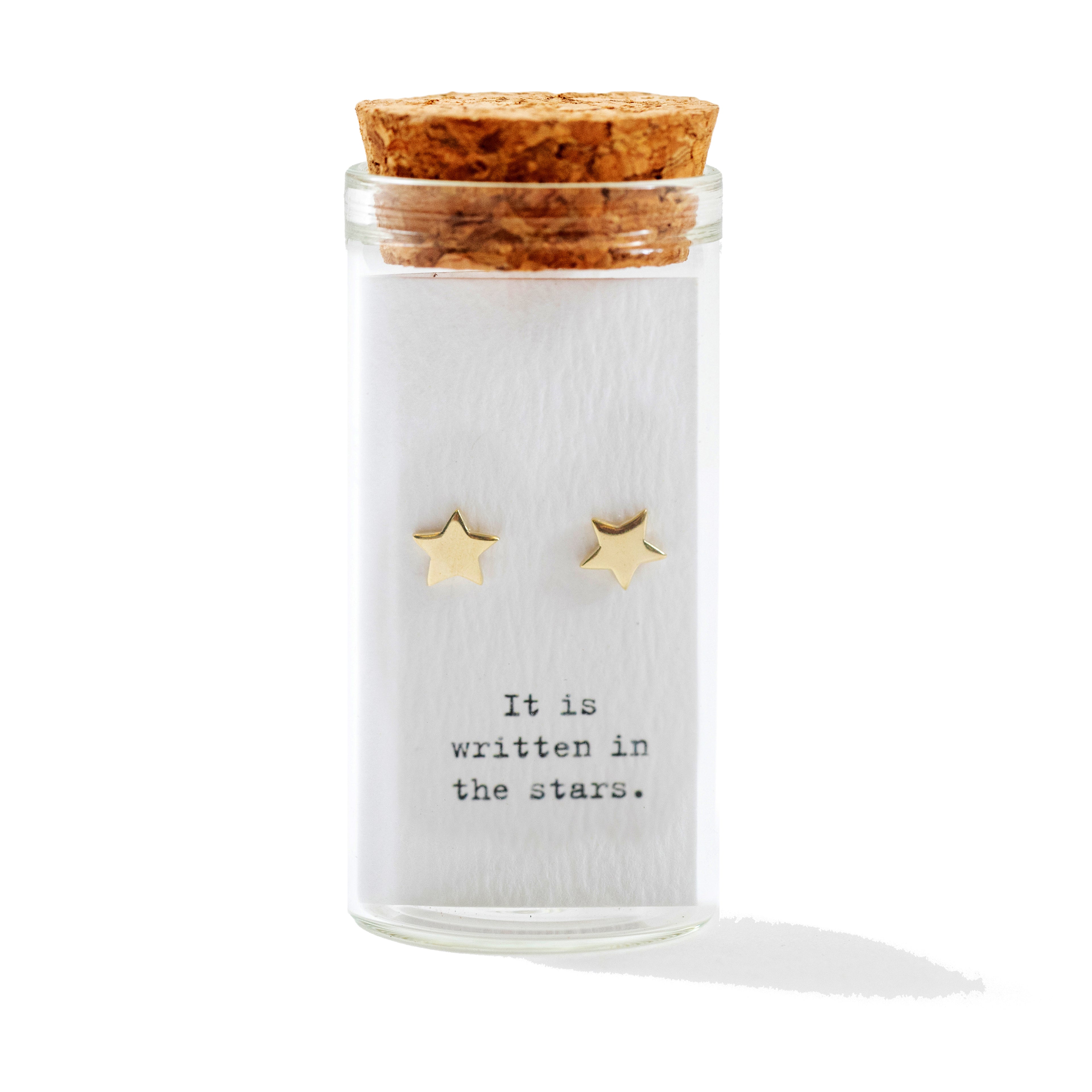 Message in a Bottle Earring Collection - Gold Stars
