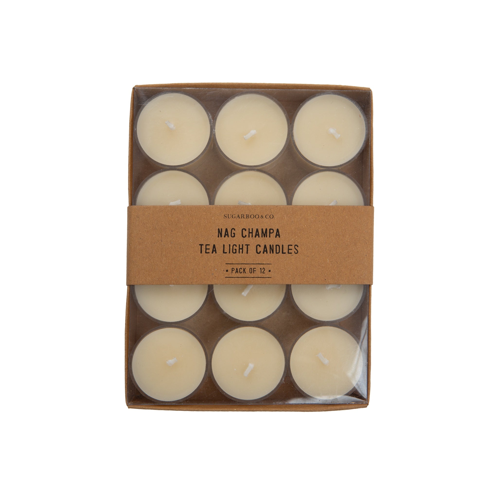 Nag Champa Tea Lights Set of 12 - Cream