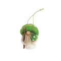 ***Green Tie-dye Mushroom Gnome Ornament