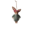 Felt Burrow of Bunny with Bow Ornament