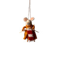 Felt Knitting Mouse Ornament