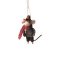 Felt Flower Boutonniere Mouse Ornament