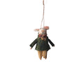 Felt Dapper Green Coat & Bow Tie Mouse Ornament