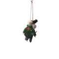 Felt Mushroom Sweater Mouse Ornament