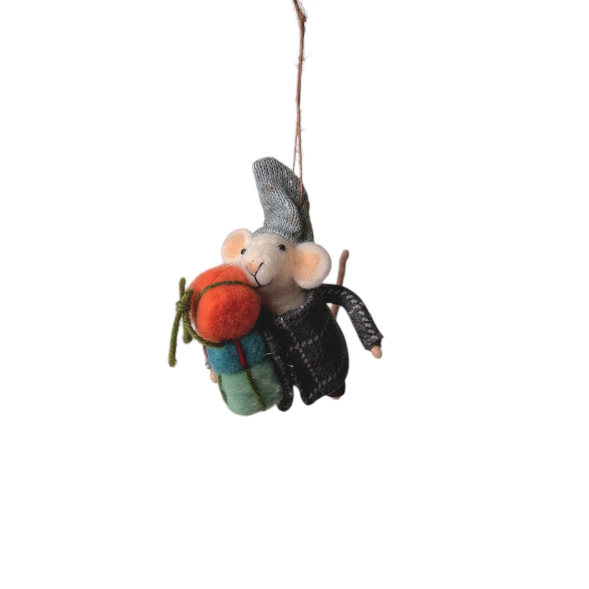 Felt 3 Gifts of Giving Mouse Ornament