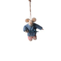 Felt Bunny Slippers Mouse Ornament