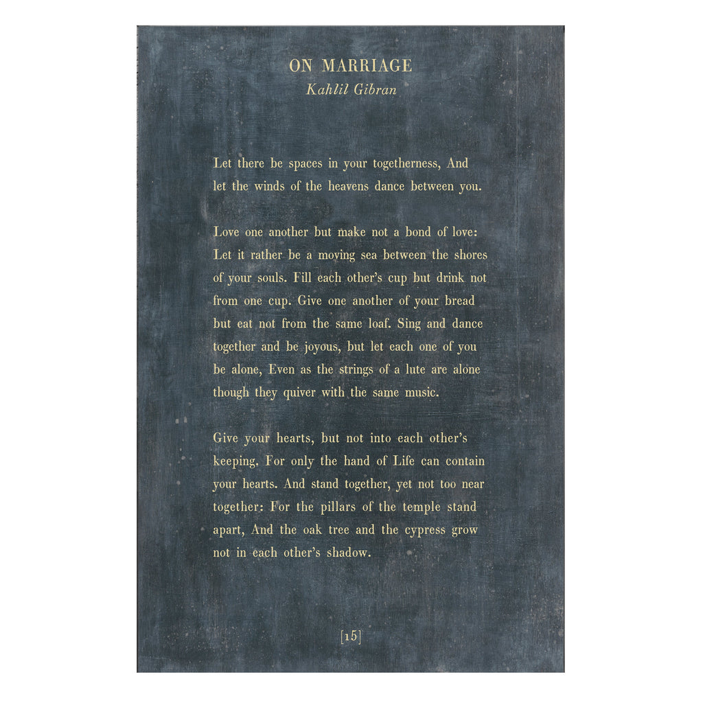 On Marriage Art Print