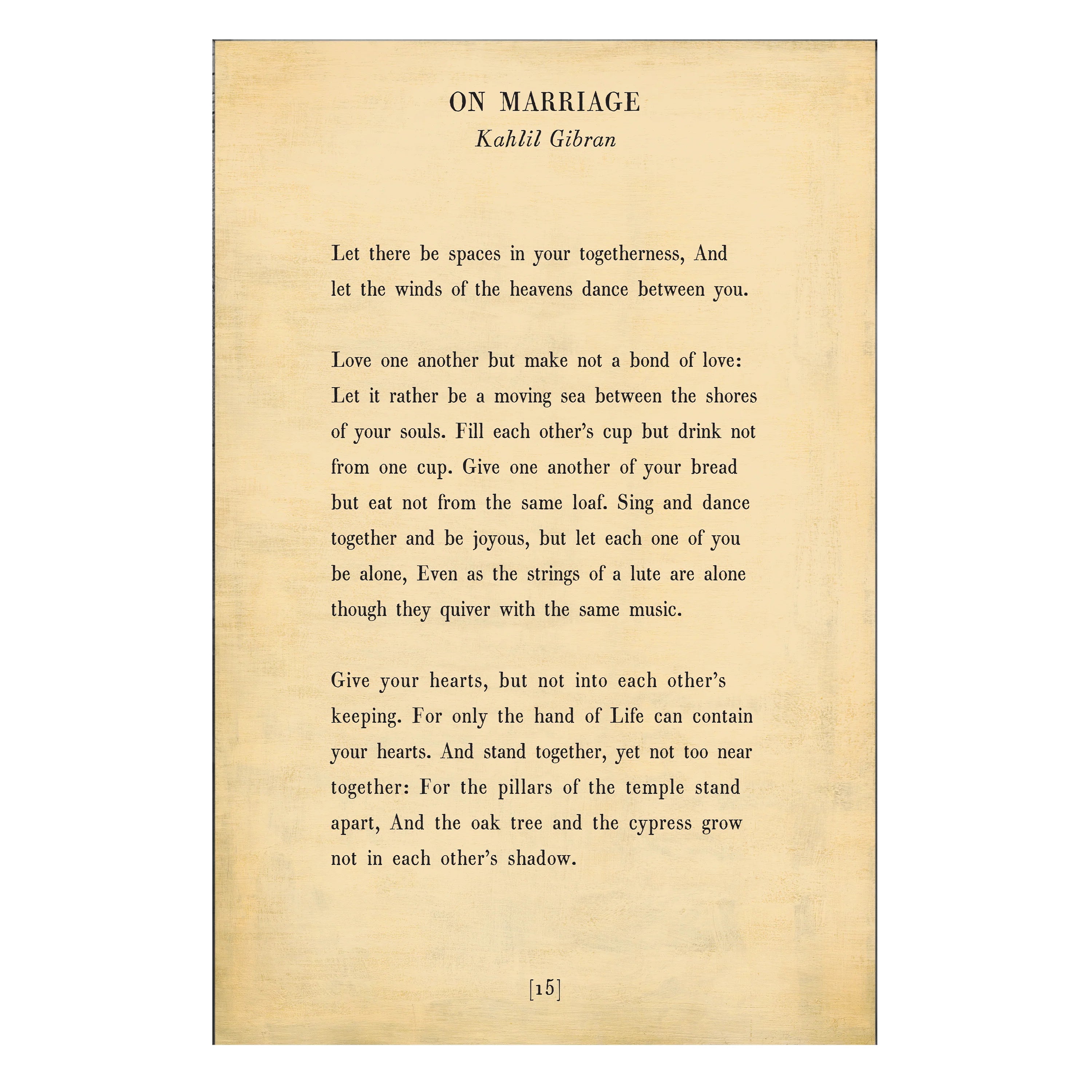 On Marriage Art Print
