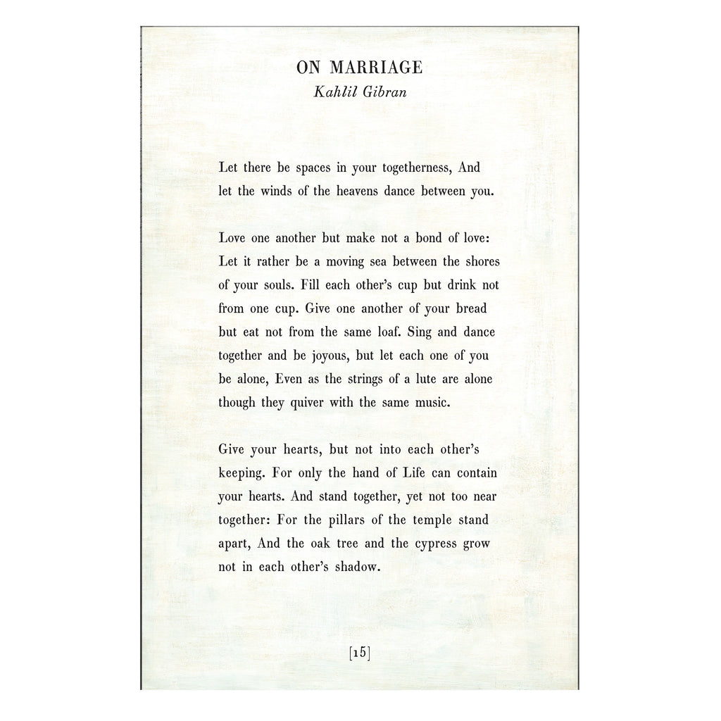 On Marriage Art Print