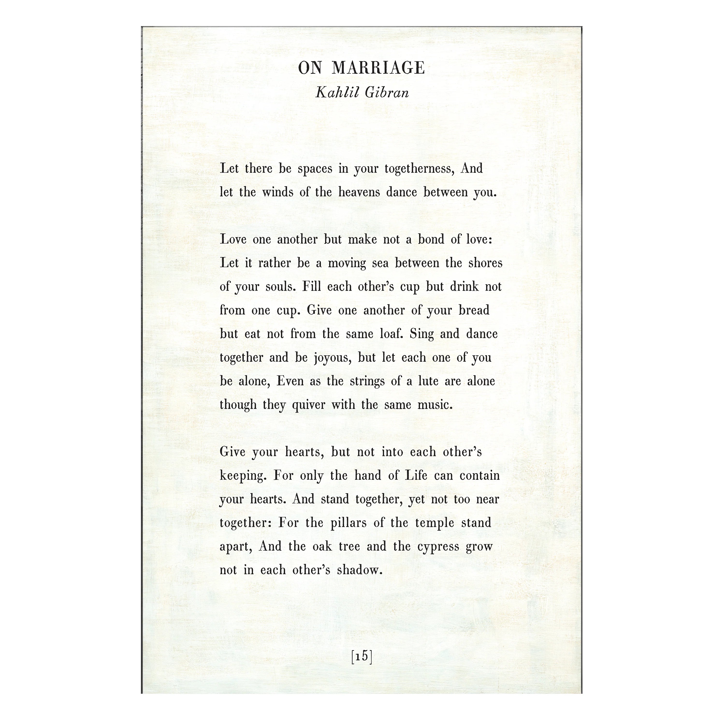 On Marriage Art Print