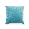 Indigo Velvet Pillow With Poms 22x22
