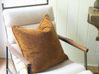 Fawn Velvet Pillow with Poms 22x22