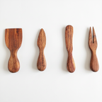 Wood Cheese Serving Set