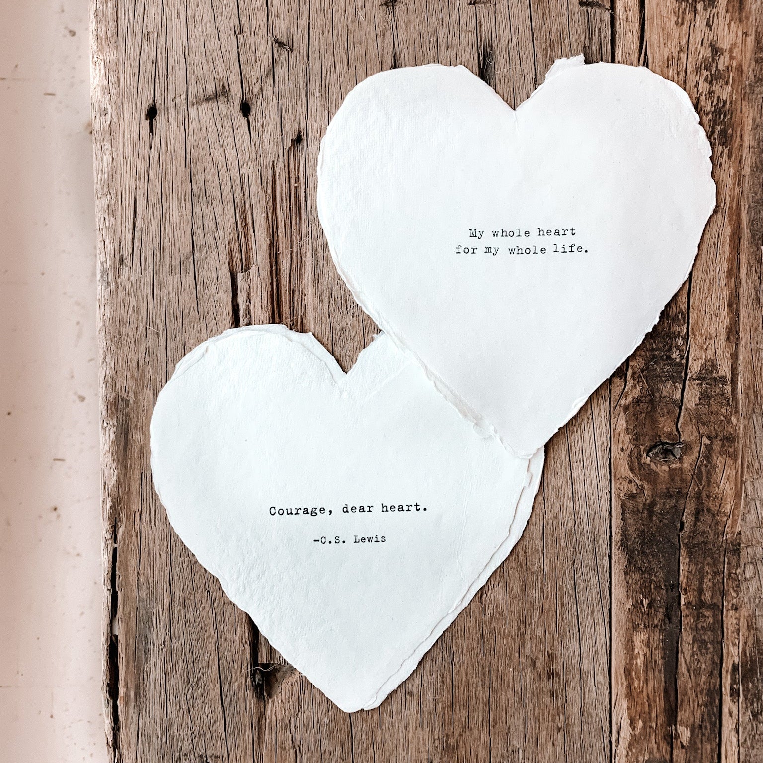 Mini Deckled Heart Cards & Envelopes - Set of 25