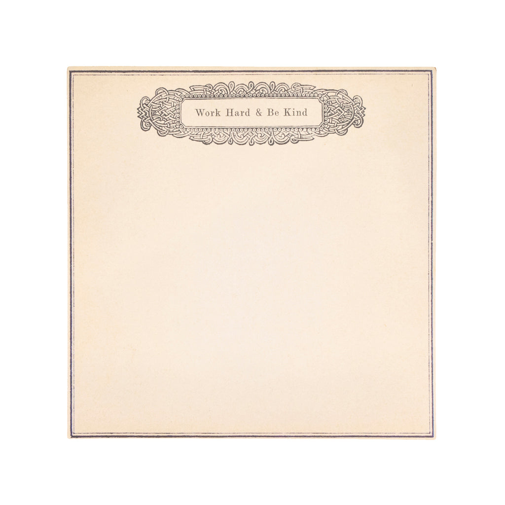 Work Hard & Be Kind Square Notepad