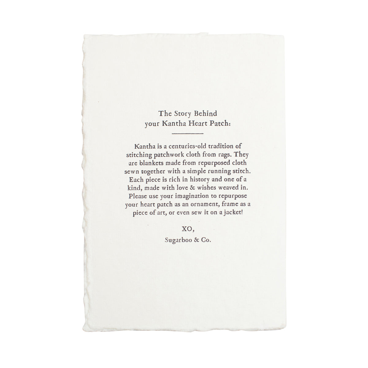 Kantha Heart Cards