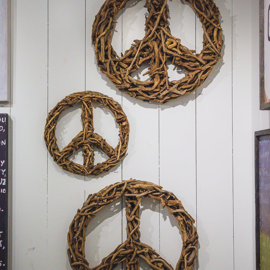 Peace Sign Driftwood - 24"