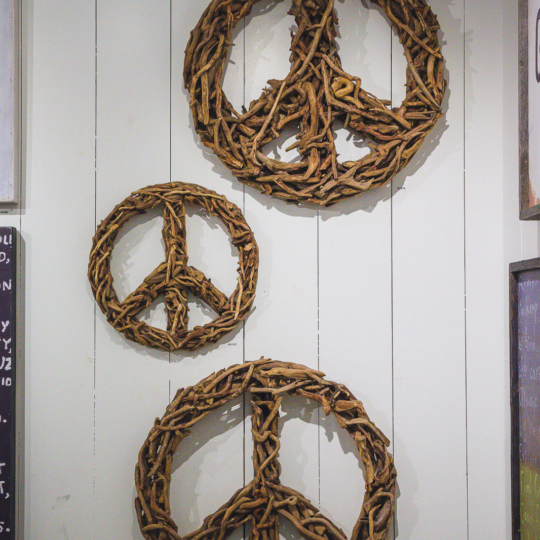 Peace Sign Driftwood - 24"