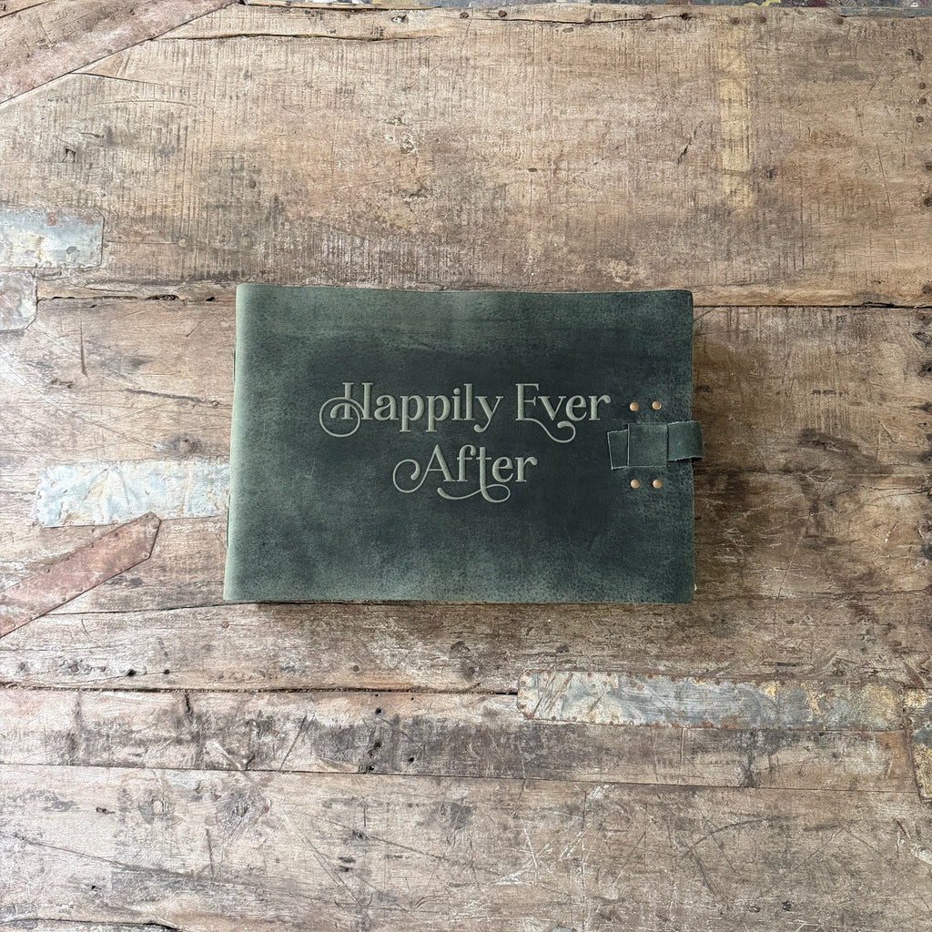 Happily Ever After Leather Story Keeper 14x10 - Moss