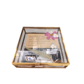 Square Glass Brass Memory Box - 7x7x2