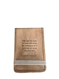 You Are The Hero Mini Signature Leather Journal - Maple