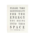 Please Take Responsibility Handmade Paper Print - 12x16