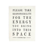 Please Take Responsibility Handmade Paper Print - 12x16
