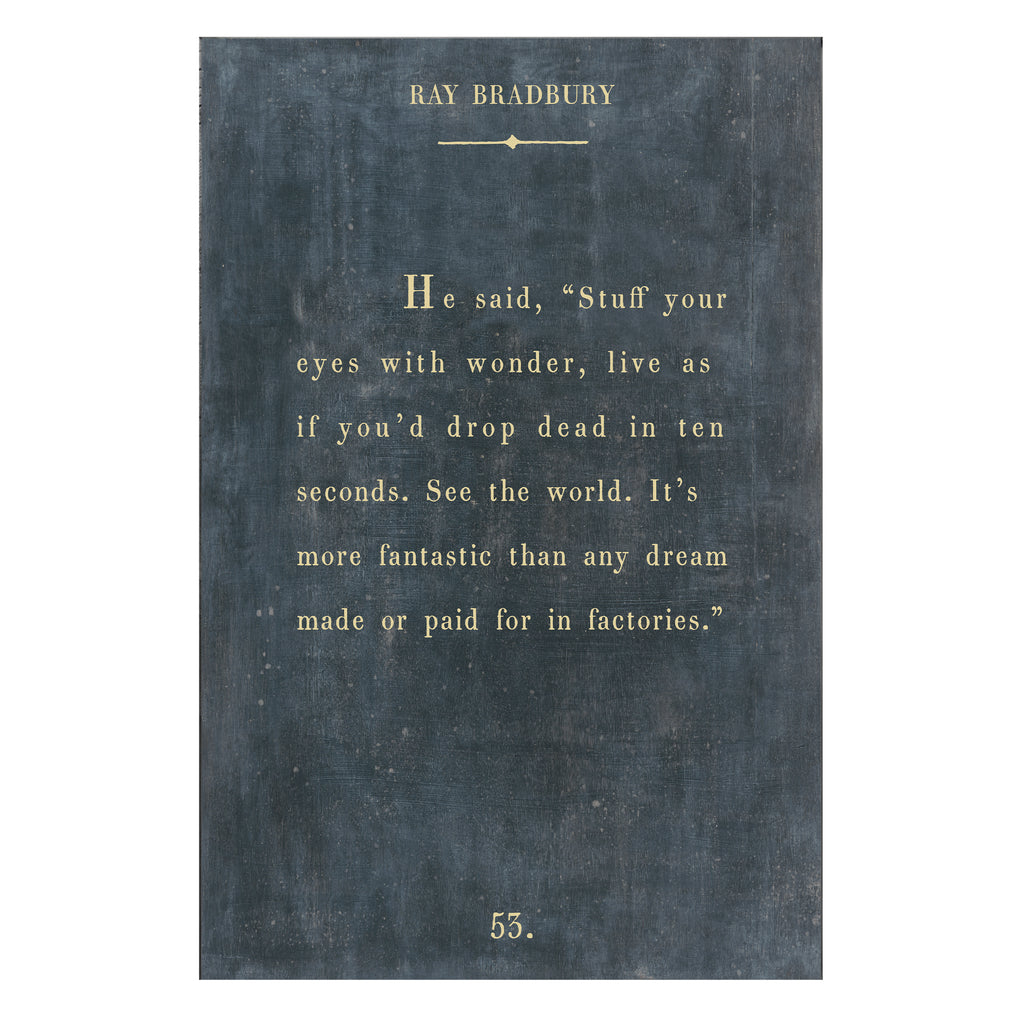Ray Bradbury - Book Collection - Art Print (Gallery)