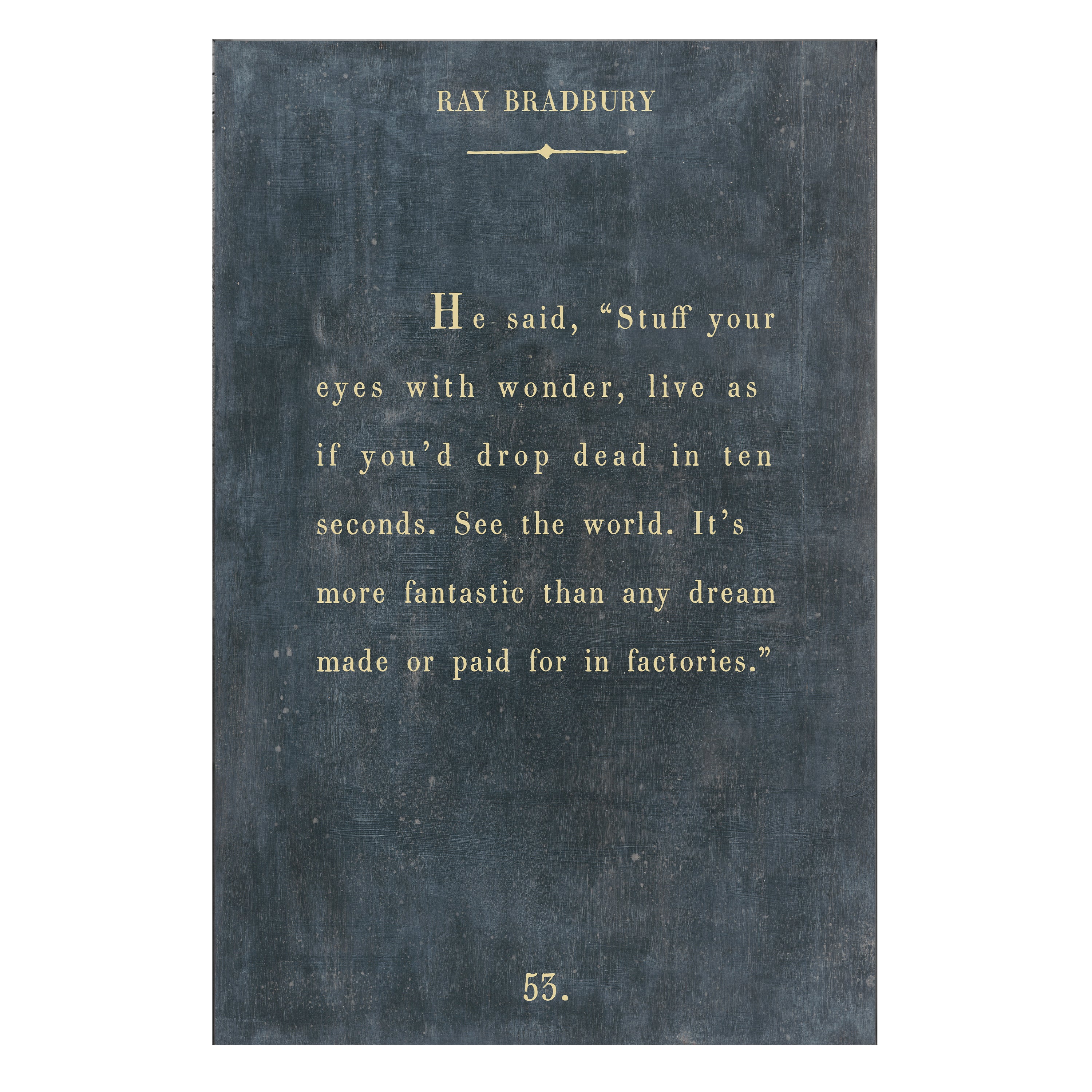 Ray Bradbury - Book Collection - Art Print (Gallery)