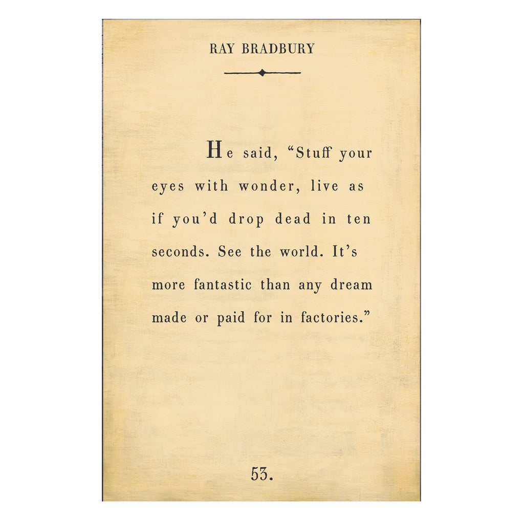 Ray Bradbury - Book Collection - Art Print (Gallery)