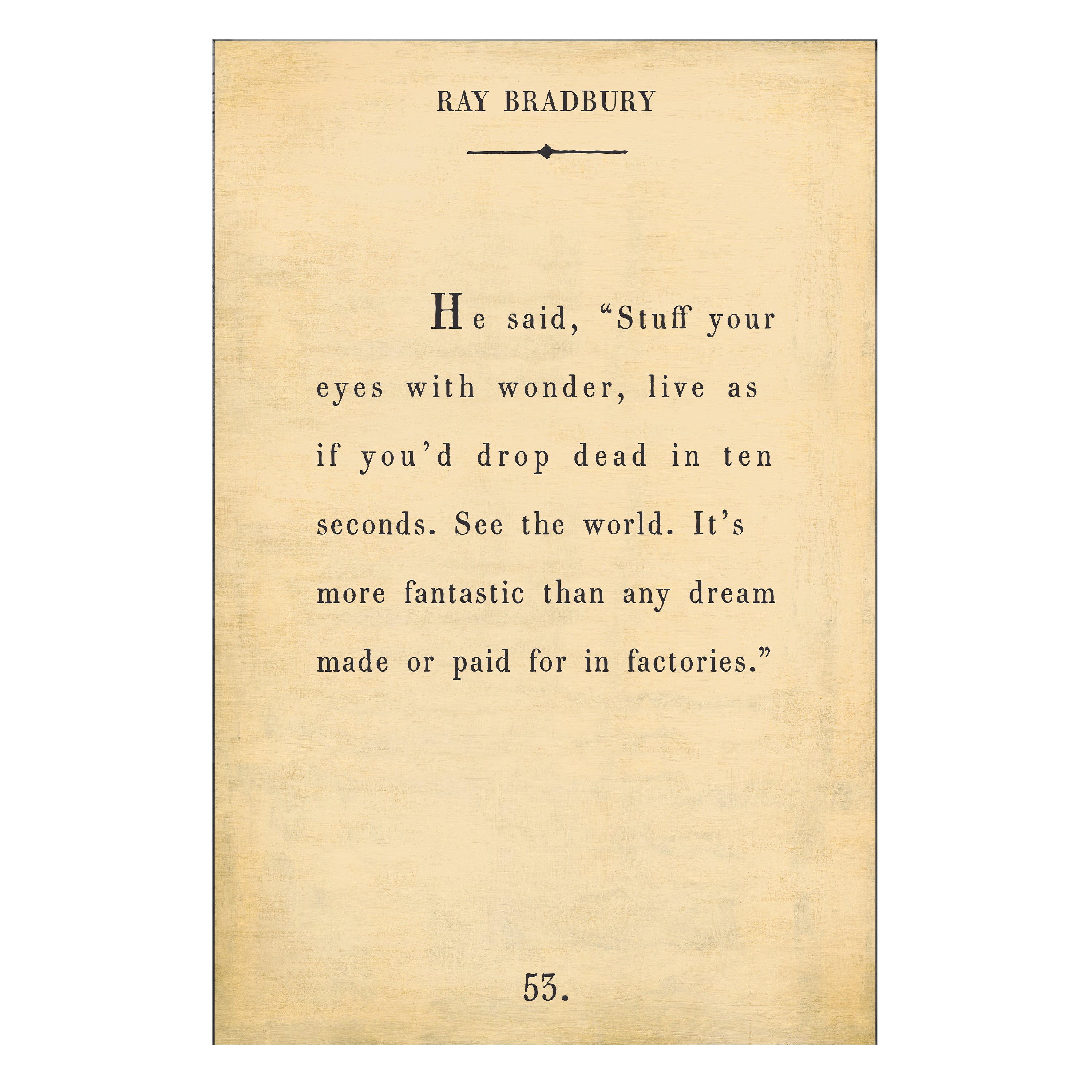 Ray Bradbury - Book Collection - Art Print (Gallery)
