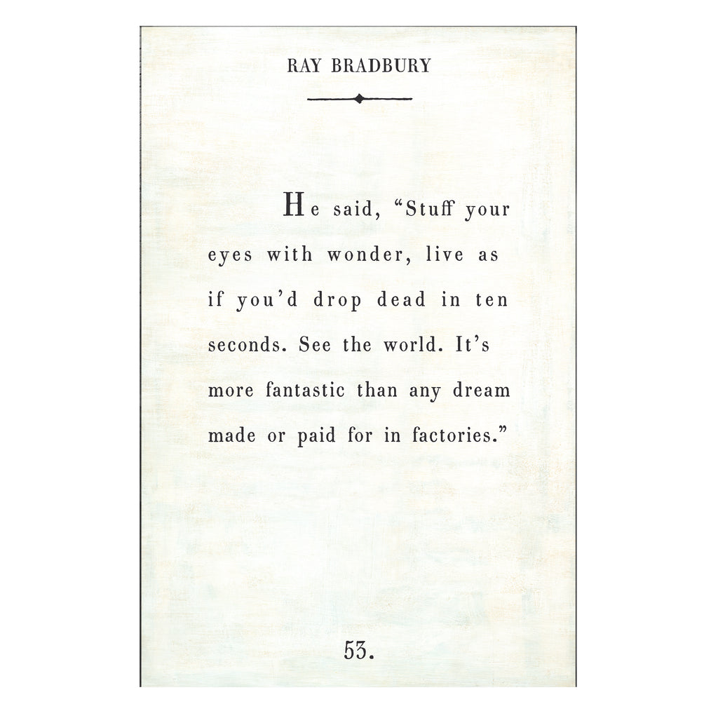 Ray Bradbury - Book Collection - Art Print (Gallery)