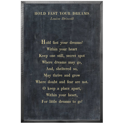 Hold Fast Your Dreams Art Print - Poetry Collection