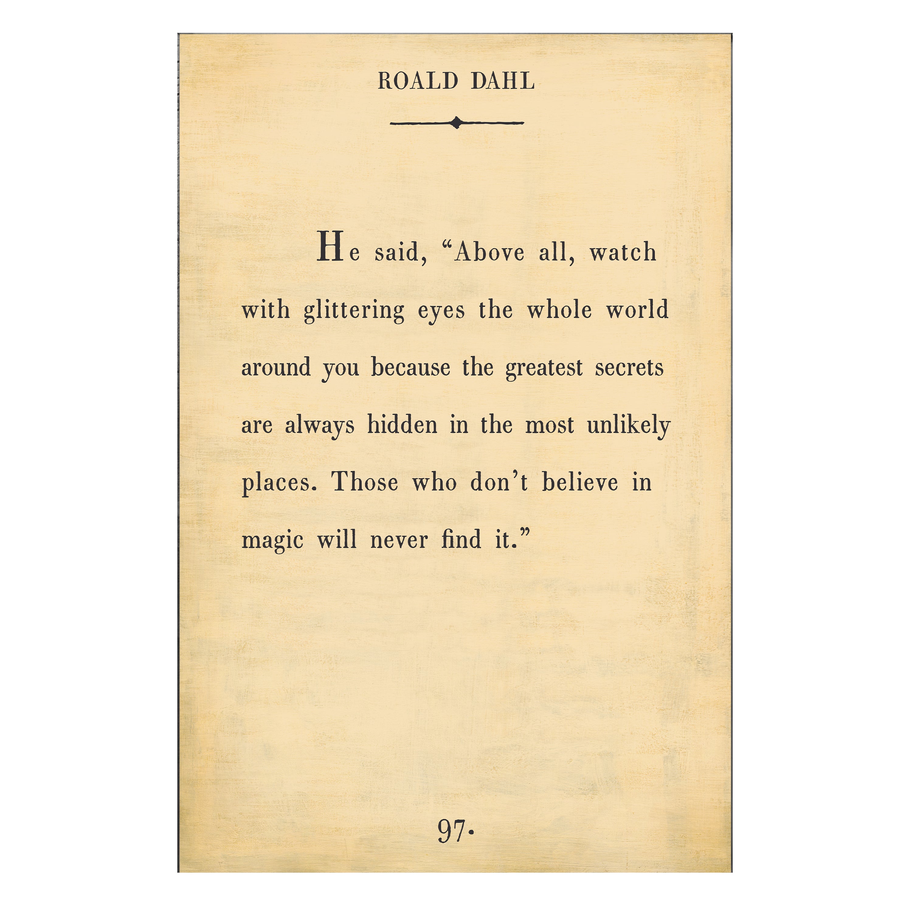 Roald Dahl - Book Collection - Art Print