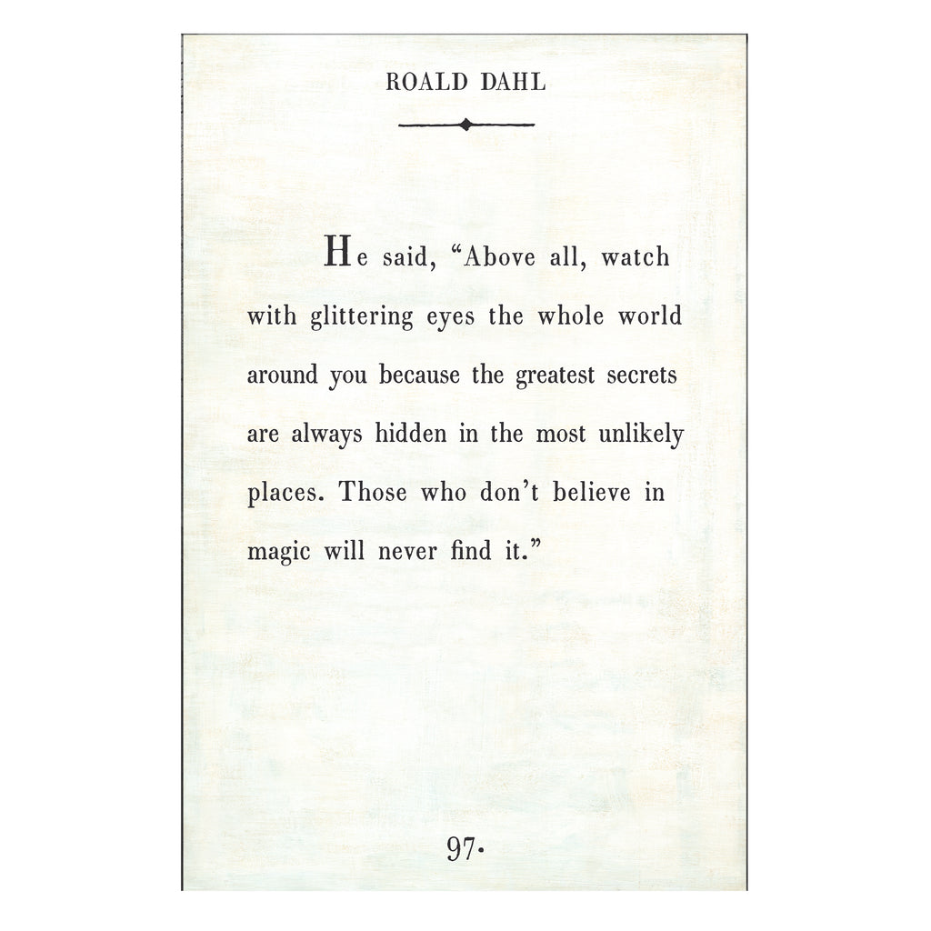 Roald Dahl - Book Collection - Art Print