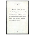 Roald Dahl Art Print - Grey Wood
