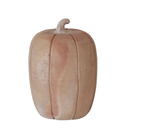 Handmade Terra-cotta Pumpkin, 8"H