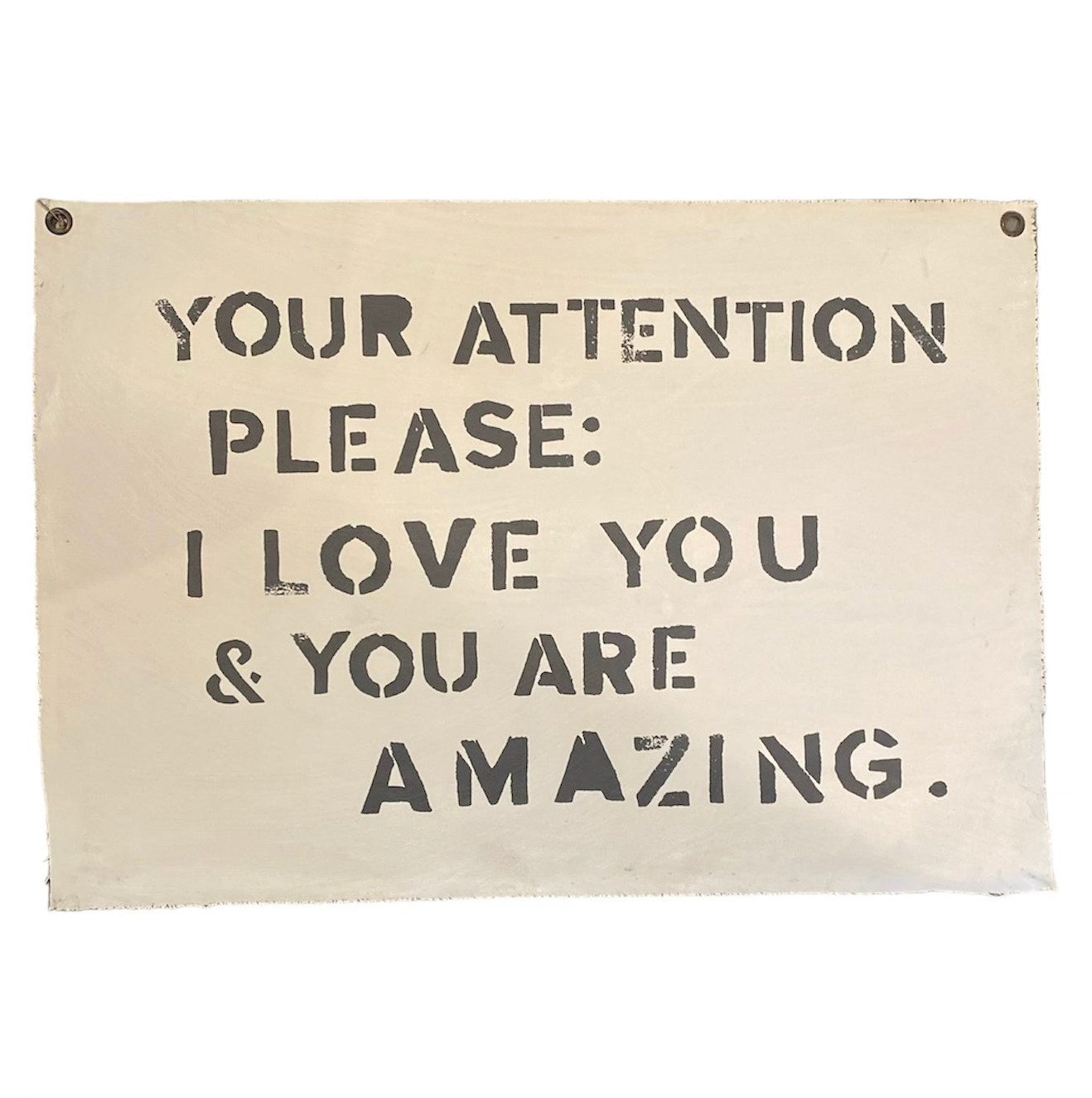 ***Your Attention Please Hand Painted Wall Hanging