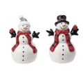Stoneware Snowman Salt & Pepper Shakers, S/ 2