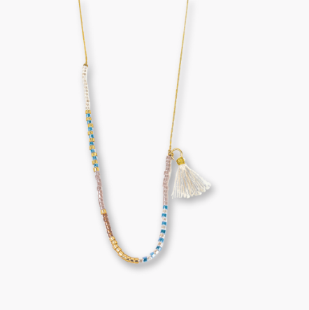 Seed Bead Necklace - Rose