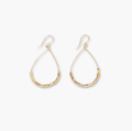 Beaded Teardrop Earrings, Gold