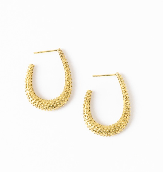 Hillary Textured Hoop Earring