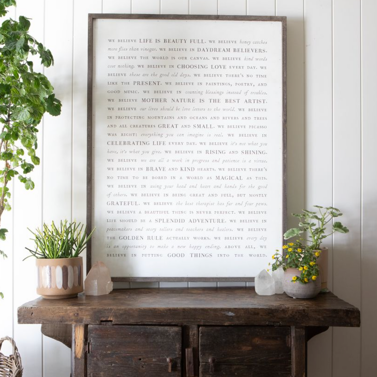 Sugarboo Manifesto Art Print - Grey Wood