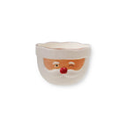 Stoneware Santa Head Mixing  Bowl with Red Rim